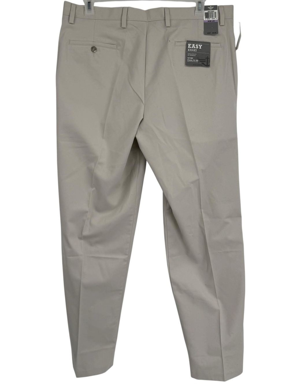 Dockers D3 Easy Khaki Pants Mens 38x34 Beige tan Flat Front Classic Fit NWT